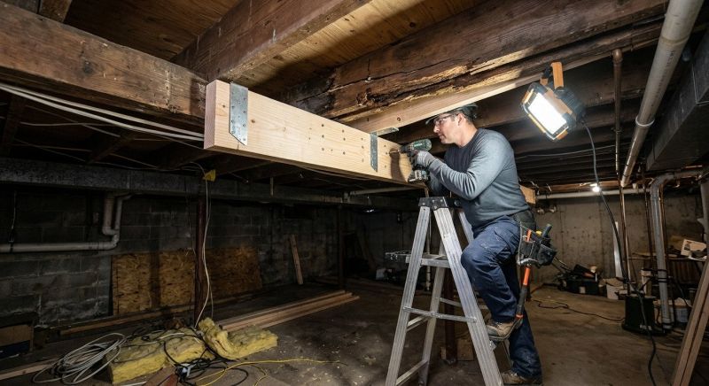 Basement Beam Repair in Wilmington, NC