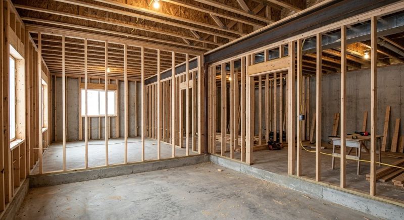 Basement Wall Framing in Conroe, TX